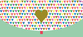 SOBRE DE REGALO VERDE CON CORAZONES | 6 UNIDADES | (PICTURA)